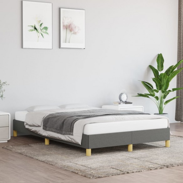 Lit Gris foncé 120 x 200 cm Tissu
