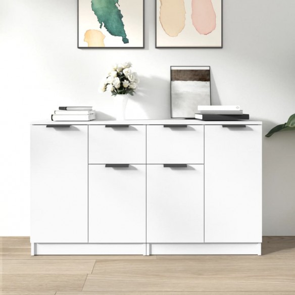 Buffets 2 pcs Blanc 60x30x70 cm 