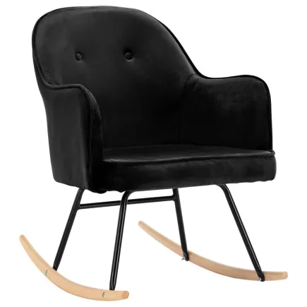 Chaise à bascule Noir Velours 2