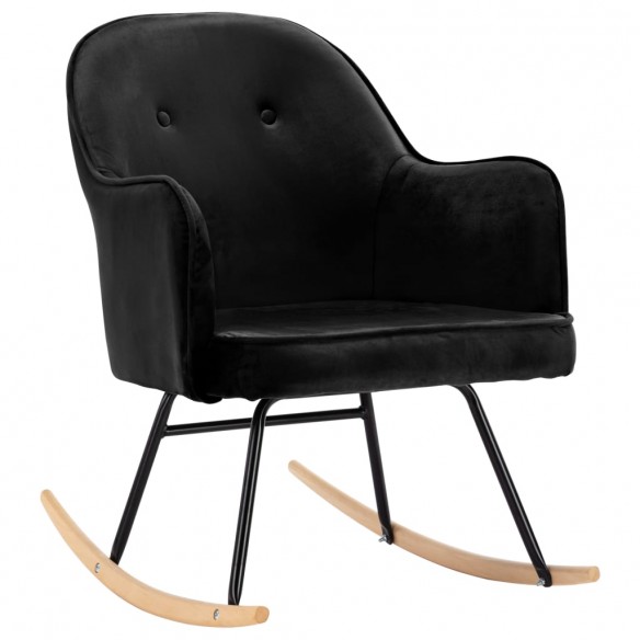 Chaise à bascule Noir Velours Chaise à bascule Noir Velours