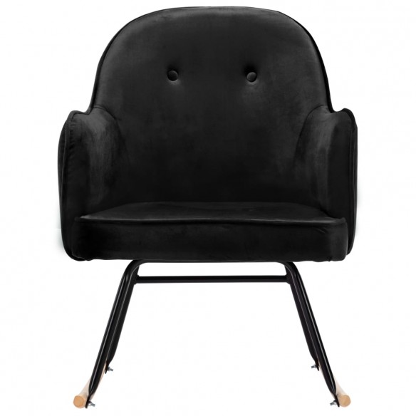 Chaise à bascule Noir Velours Chaise à bascule Noir Velours