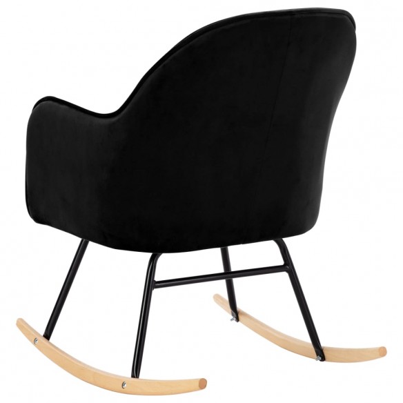 Chaise à bascule Noir Velours Chaise à bascule Noir Velours
