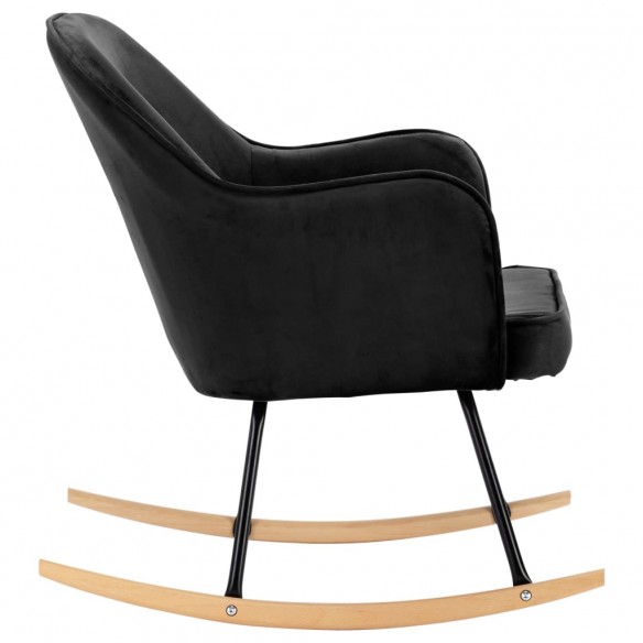 Chaise à bascule Noir Velours Chaise à bascule Noir Velours