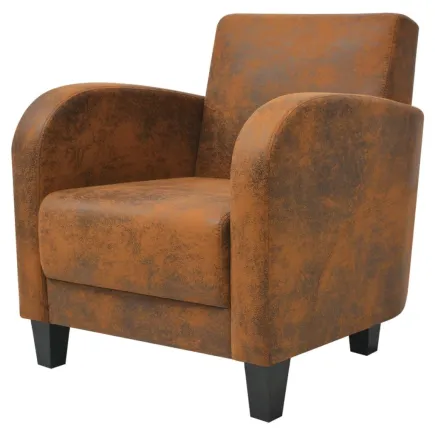 Fauteuil Marron Similicuir daim 2