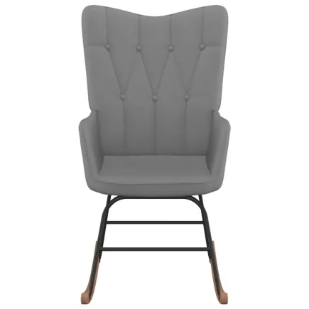 Chaise à bascule Gris foncé Tissu 2