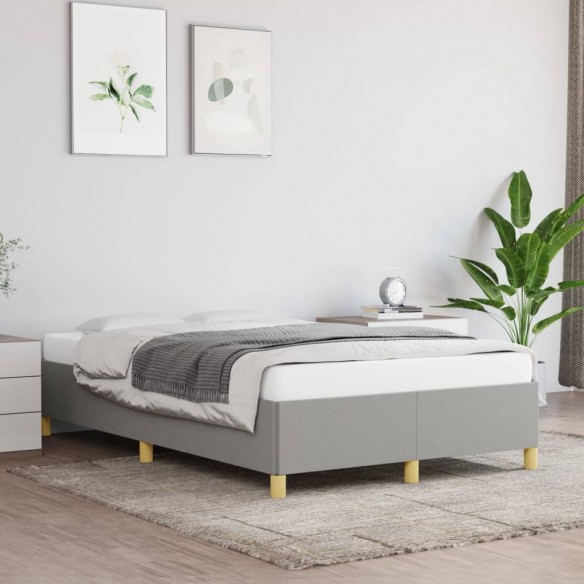Lit Gris clair 120x200 cm Tissu