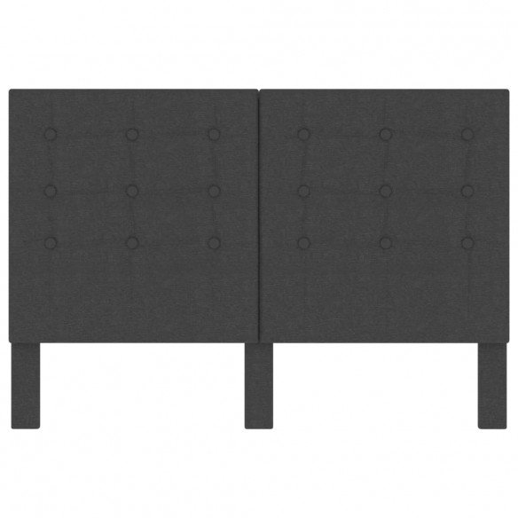Tête de lit touffetée Gris foncé Tissu 140x200 cm Tête de lit touffetée Gris foncé Tissu 140x200 cm