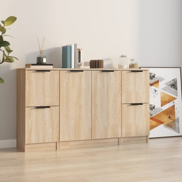 Buffets 3 pcs Chêne sonoma 