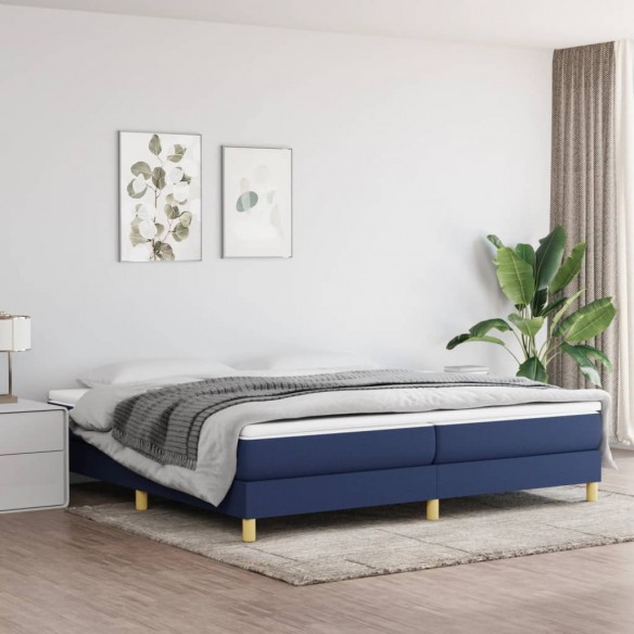 Lit Bleu 200x200 cm Tissu
