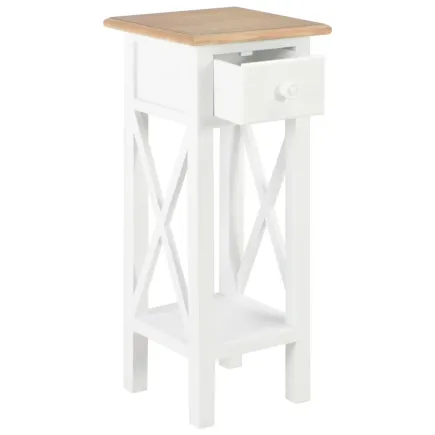 Table d'appoint Blanc 27 x 27 x 65,5 cm Bois 2