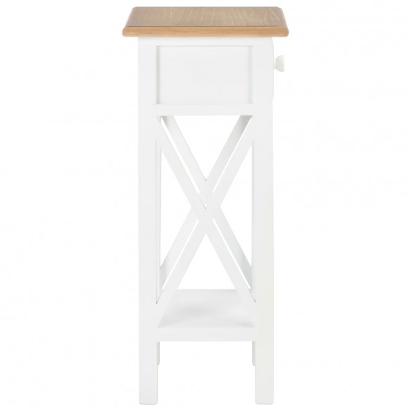 Table d'appoint Blanc 27 x 27 x 65,5 cm Bois Table d'appoint Blanc 27 x 27 x 65,5 cm Bois