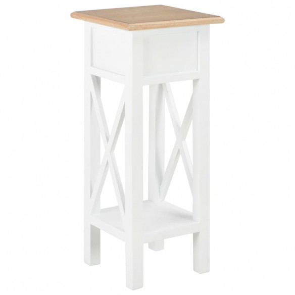 Table d'appoint Blanc 27 x 27 x 65,5 cm Bois Table d'appoint Blanc 27 x 27 x 65,5 cm Bois