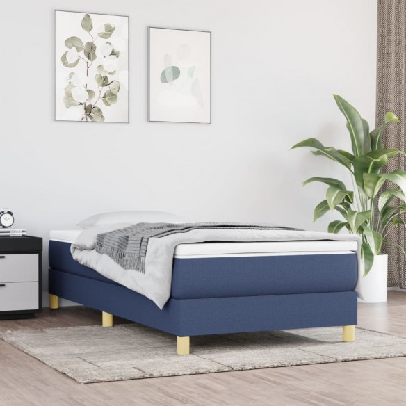 Lit Bleu 100x200 cm Tissu