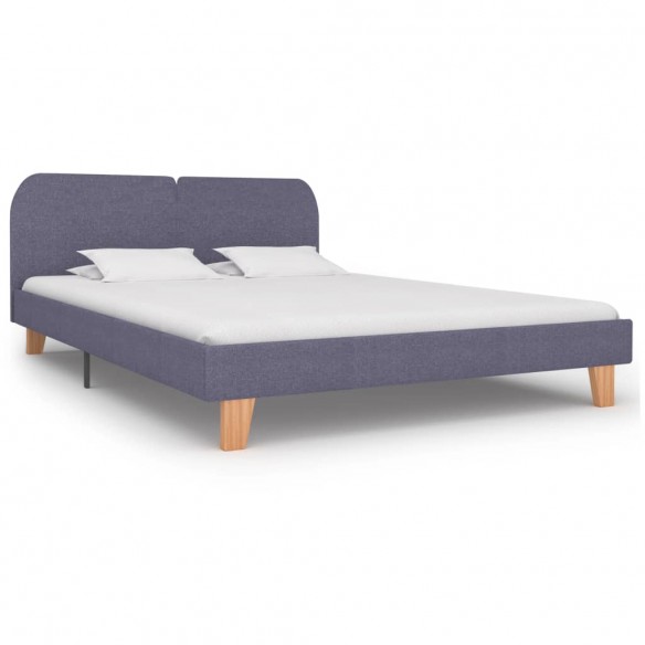 Lit Gris clair Tissu 160 x 200 cm
