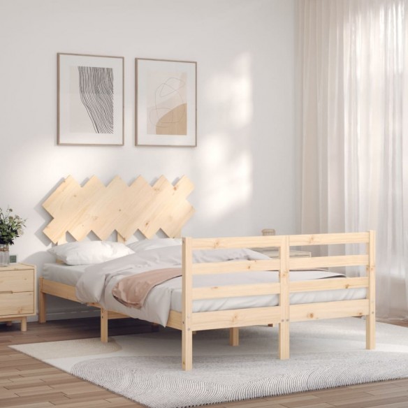 Lit avec tête de lit 120x200 cm bois massif