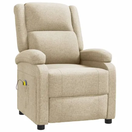Fauteuil de massage Crème Tissu 2
