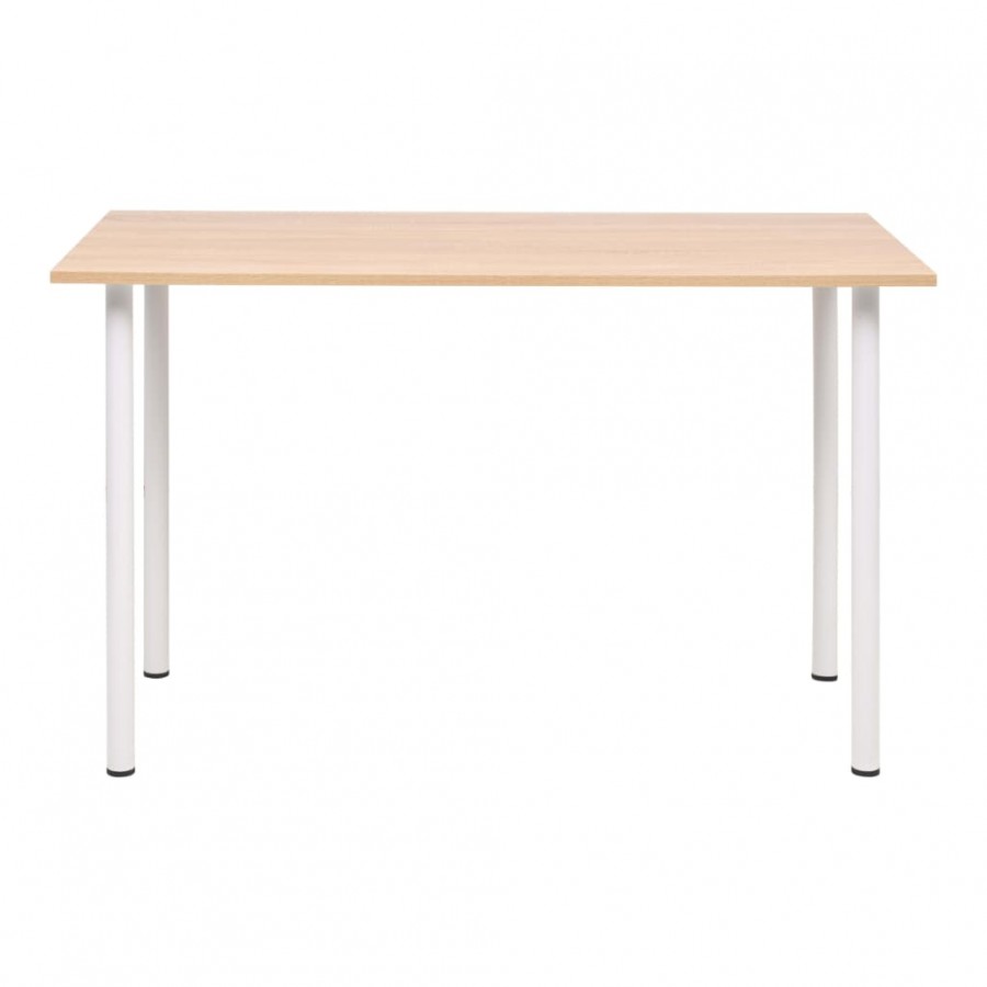 Table de salle à manger 120x60x73 cm Chêne et blanc
