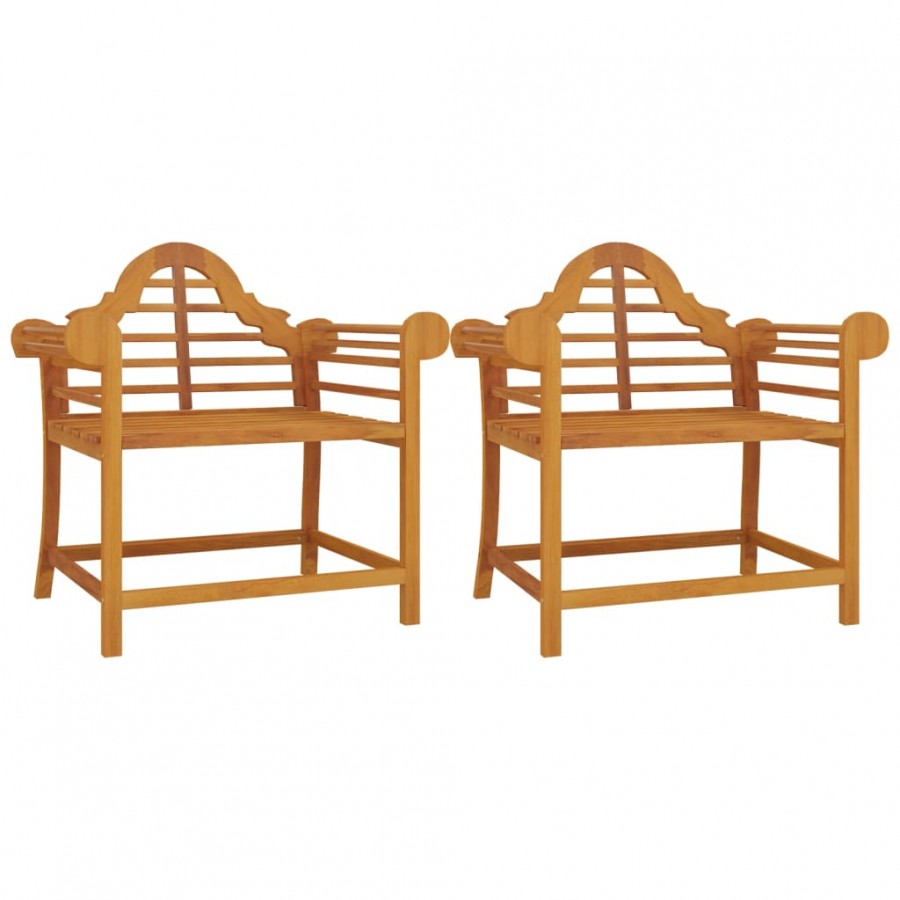 Chaises de jardin 2 pcs 91x62x94 cm Bois de teck solide