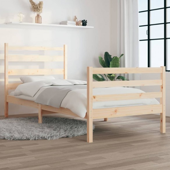 Lit Bois de pin massif 90x200 cm