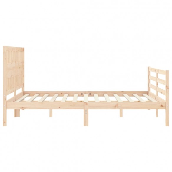 Lit avec tête de lit 160x200 cm bois massif
