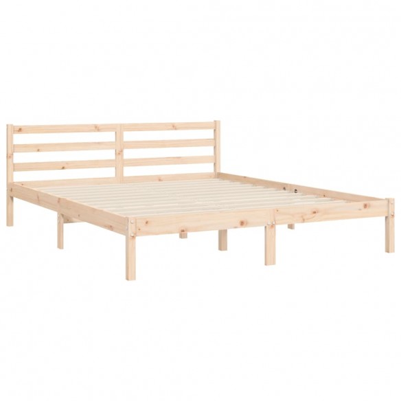 Lit avec tête de lit 160x200 cm bois massif
