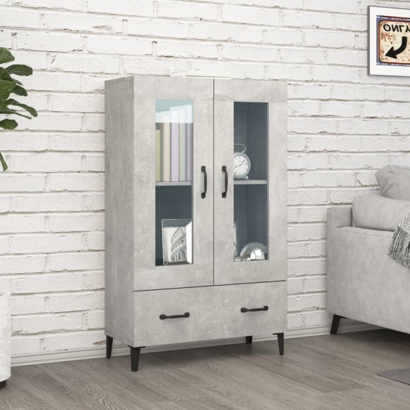 Buffet Gris béton 70x31x115 cm 
