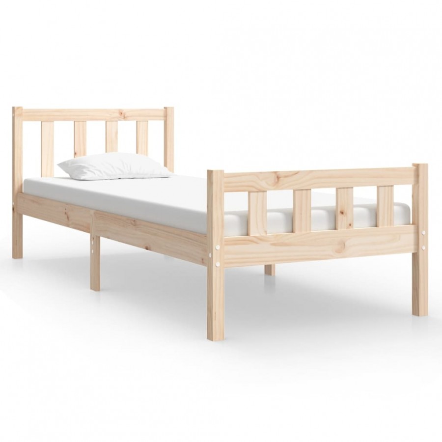 Lit bois massif 75x190 cm petit simple