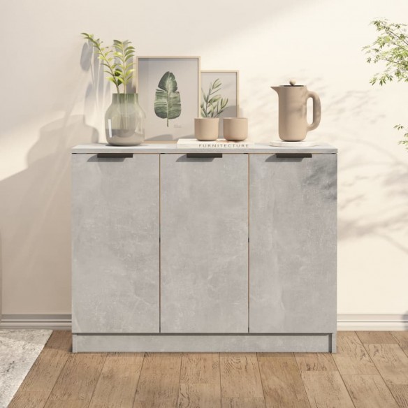 Buffet Gris béton 90,5x30x70 cm 