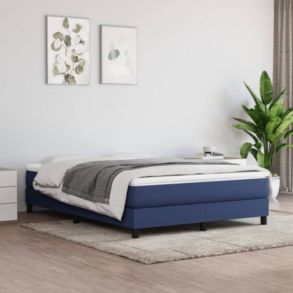 Lit Bleu 140x190 cm Tissu