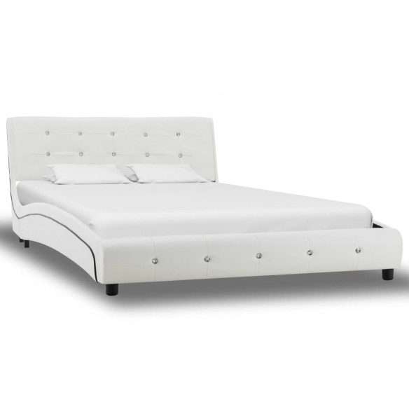 Lit Blanc Similicuir 120 x 200 cm