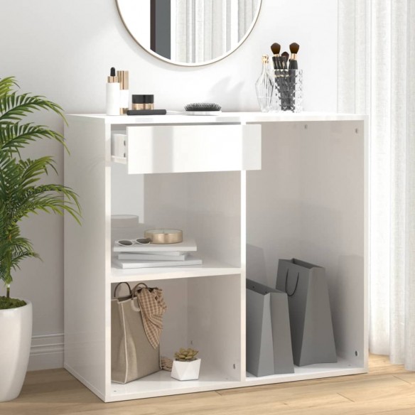 Armoire cosmétique Blanc brillant 80x40x75 cm 