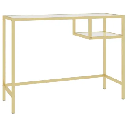 Bureau d'ordinateur Transparent 100x36x74 cm Verre trempé 2