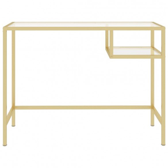 Bureau d'ordinateur Transparent 100x36x74 cm Verre trempé Bureau d'ordinateur Transparent 100x36x74 cm Verre trempé