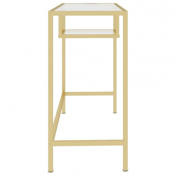 Bureau d'ordinateur Transparent 100x36x74 cm Verre trempé Bureau d'ordinateur Transparent 100x36x74 cm Verre trempé
