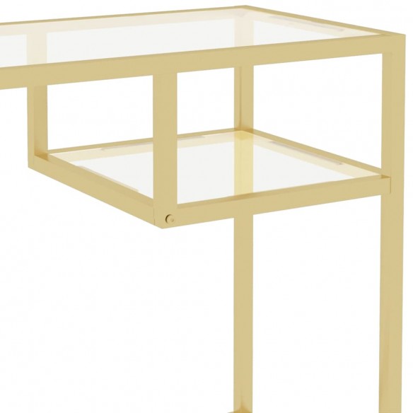 Bureau d'ordinateur Transparent 100x36x74 cm Verre trempé Bureau d'ordinateur Transparent 100x36x74 cm Verre trempé
