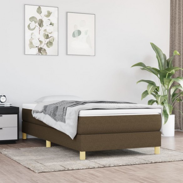Lit avec matelas Marron foncé 80x200 cm