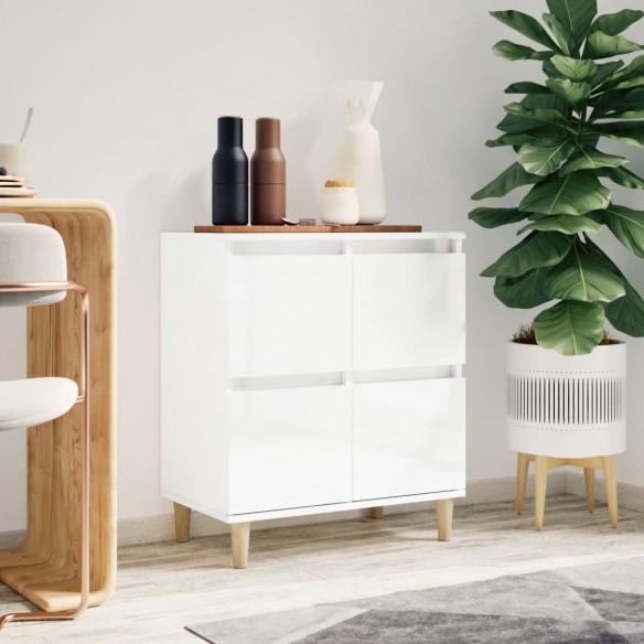 Buffet Blanc brillant 60x35x70 cm 