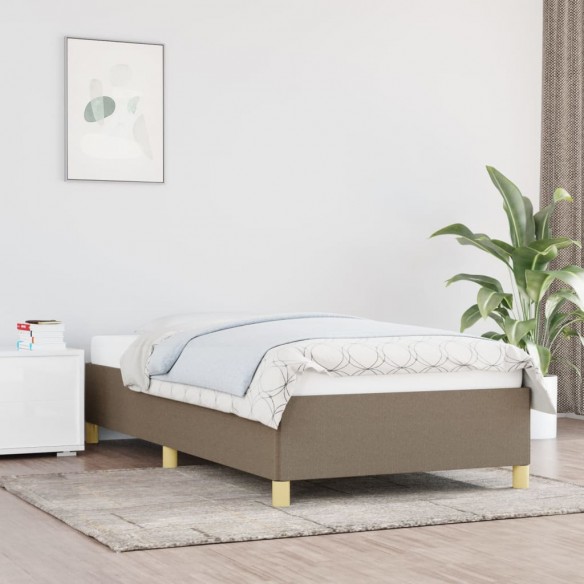 Lit Taupe 90x200 cm Tissu