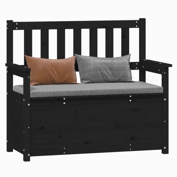 Banc Noir 112,5x51,5x96,5 cm Bois de pin massif Banc Noir 112,5x51,5x96,5 cm Bois de pin massif