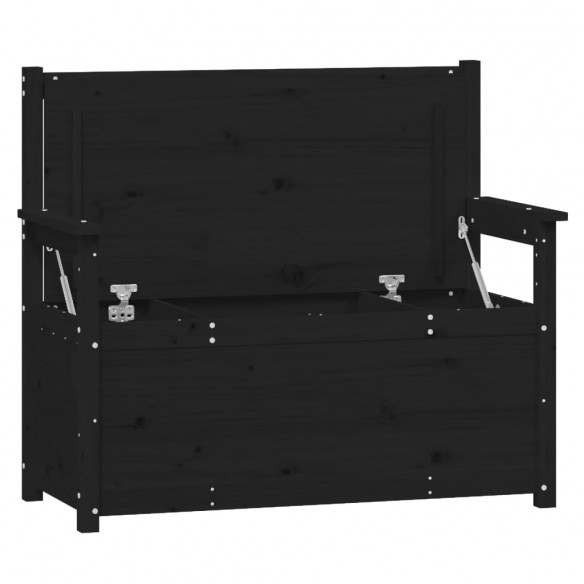 Banc Noir 112,5x51,5x96,5 cm Bois de pin massif Banc Noir 112,5x51,5x96,5 cm Bois de pin massif