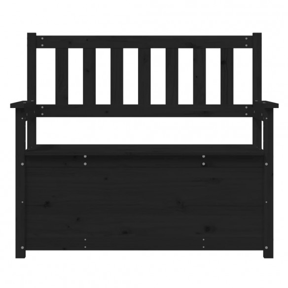 Banc Noir 112,5x51,5x96,5 cm Bois de pin massif Banc Noir 112,5x51,5x96,5 cm Bois de pin massif