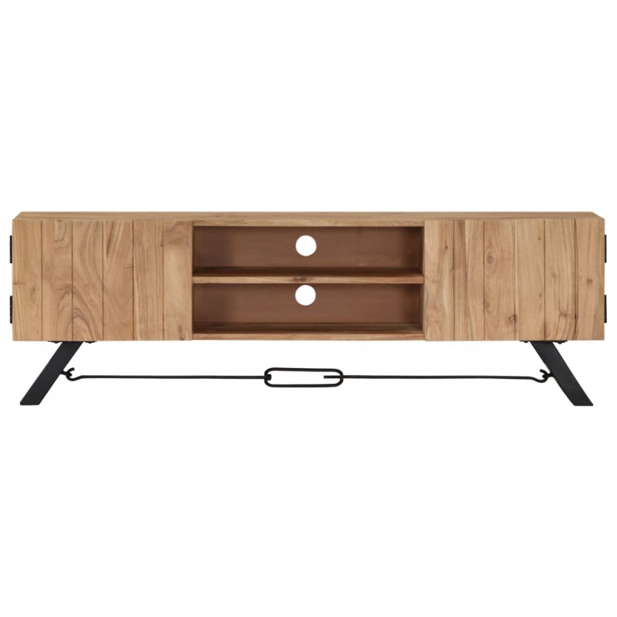 Meuble TV 140 x 30 x 45 cm Bois d'acacia massif
