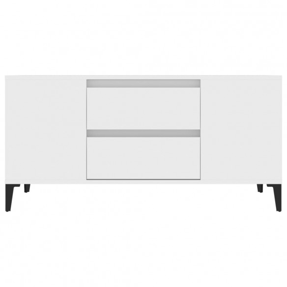 Meuble TV Blanc 102x44,5x50 cm 