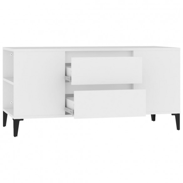 Meuble TV Blanc 102x44,5x50 cm 