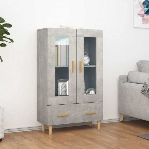 Buffet Gris béton 70x31x115 cm 