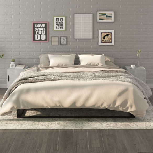 Tables de chevet 2 pcs Gris béton 