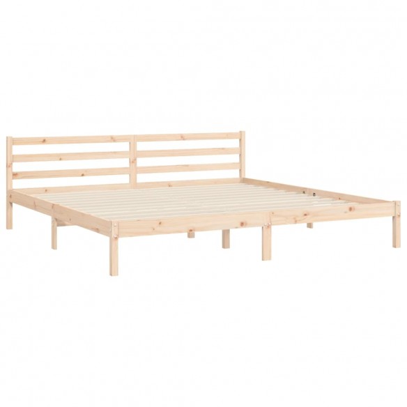 Lit avec tête de lit 200x200 cm bois massif