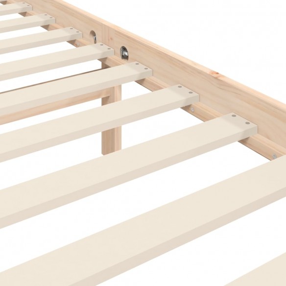 Lit avec tête de lit 200x200 cm bois massif