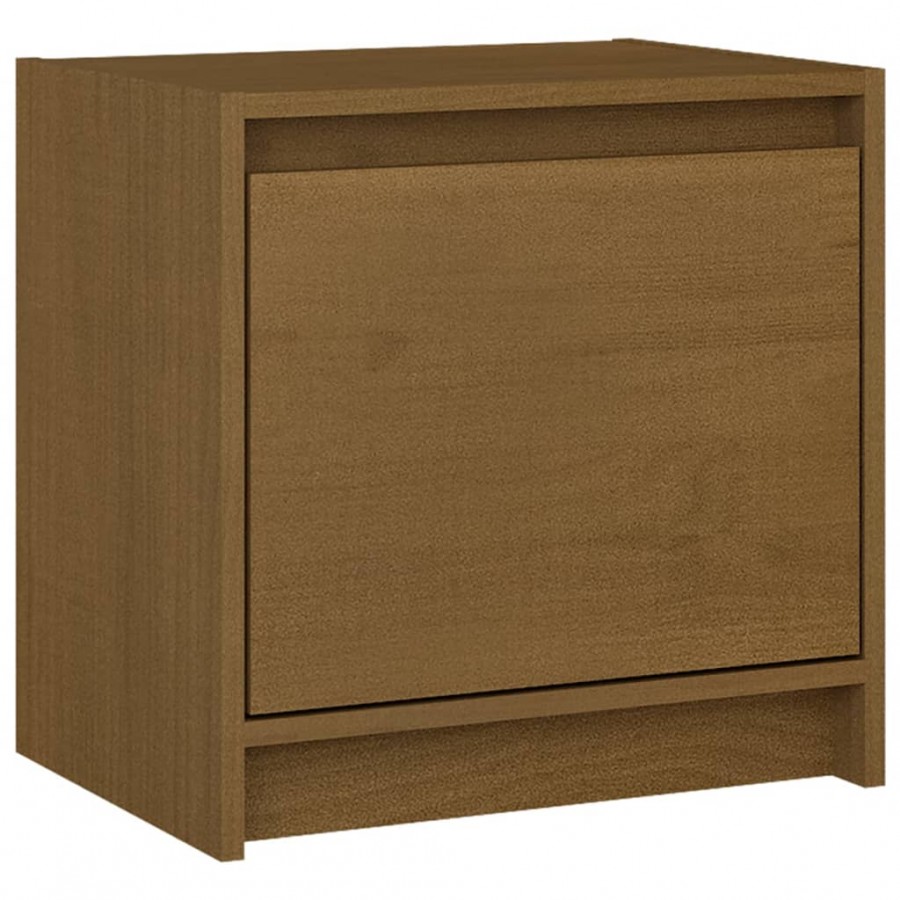 Table de chevet Marron miel 40x30,5x40 cm Bois de pin massif