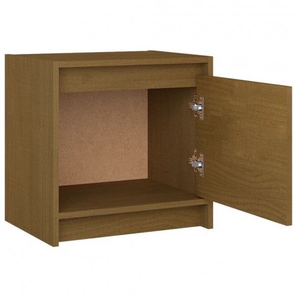 Table de chevet Marron miel 40x30,5x40 cm Bois de pin massif